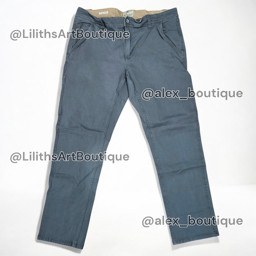 Weatherproof Vintage Straight Fit Utility Carpenter Pants Mens 36x32 Grey (D011)